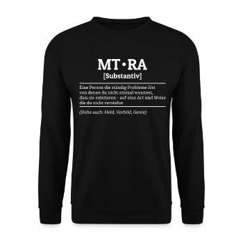 MTRA Medizinisch-Technischer Radiologie Mta - Unisex Pullover - Schwarz - Vorne - Alina (178cm) & Michal (187cm)