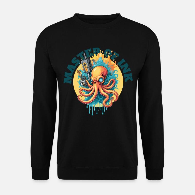 Octopus Master of Ink - Unisex Pullover - Schwarz