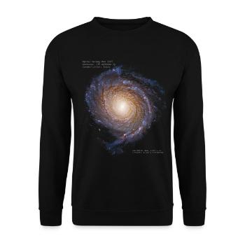 Spiral Galaxy NGC 3147 - Unisex Sweatshirt - black - Front - Alina (178cm) & Michal (187cm)