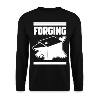 Schmied - Unisex Pullover - Schwarz - Vorne - Alina (178cm) & Michal (187cm)