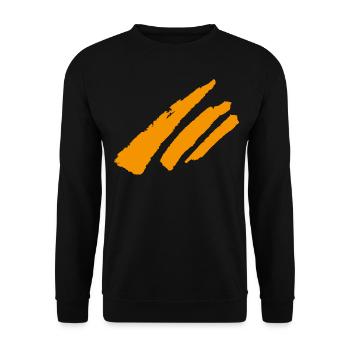 Stripe decoration - Unisex Sweatshirt - black - Front - Alina (178cm) & Michal (187cm)