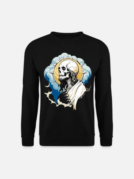 Jesus Skull // Totenkopf Christus / Kirche FS0031 - Unisex Pullover - Schwarz