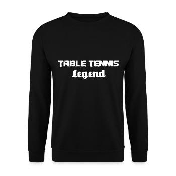 Tischtennis Tischtennisspieler Table Tennis Shirt - Unisex Pullover - Schwarz - Vorne - Alina (178cm) & Michal (187cm)