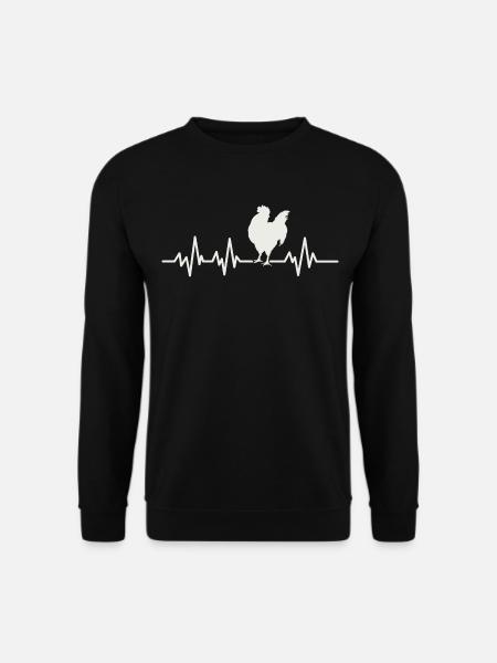 Chicken Chicken Chicken Heartbeat Equalizer Pulse ECG - Unisex Sweatshirt - black