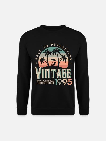 1995 Jubiläumsgeschenk Jahrgang 1995 - Unisex Pullover - Schwarz