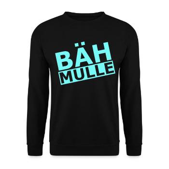Bähmulle Bähmull Weeping whine crying - Unisex Sweatshirt - black - Front - Alina (178cm) & Michal (187cm)