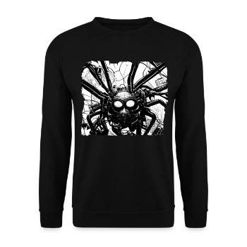 Cyber Spider - Unisex Sweatshirt - black - Front - Alina (178cm) & Michal (187cm)