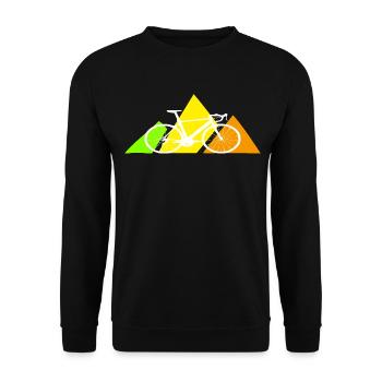 Bicycle Road Bike Mountains Vintage Retro - Unisex Sweatshirt - black - Front - Alina (178cm) & Michal (187cm)