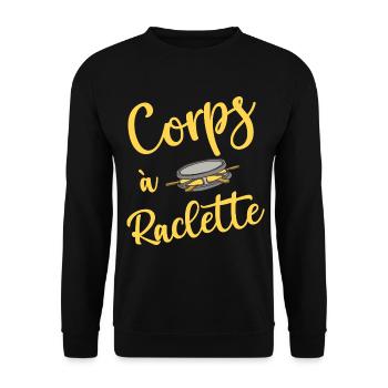 Raclette humour corps à raclette - Sweat-shirt Unisexe - noir - Devant - Alina (178cm) & Michal (187cm)