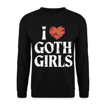 Love Goth Girls! Gothic Aesthetic Goth Mommy - Unisex Sweatshirt - black - Front - Alina (178cm) & Michal (187cm)