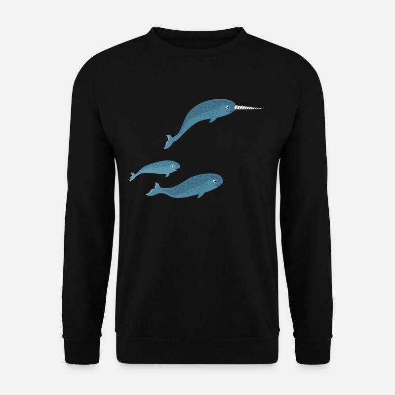 narwal familie - Unisex Pullover - Schwarz