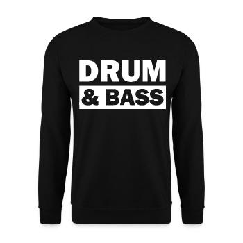 Drum and Bass Music dnb Shirt for DJs - Unisex Pullover - Schwarz - Vorne - Alina (178cm) & Michal (187cm)