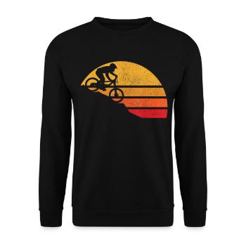 vélo de course cycliste retro design - Sweat-shirt Unisexe - noir - Devant - Alina (178cm) & Michal (187cm)