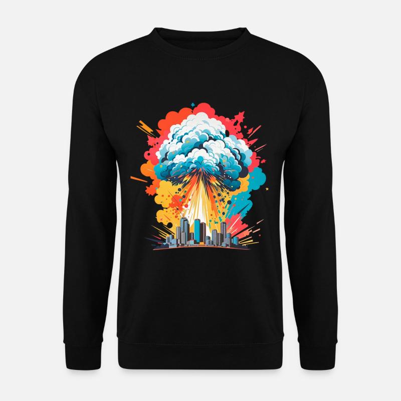 Nukleare Explosion Pilzwolke - Unisex Pullover - Schwarz