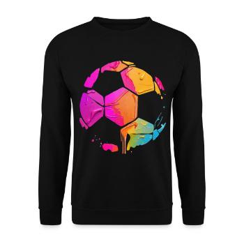 COLORFUL FOOTBALL COLORED SOCCER - Unisex Sweatshirt - black - Front - Alina (178cm) & Michal (187cm)