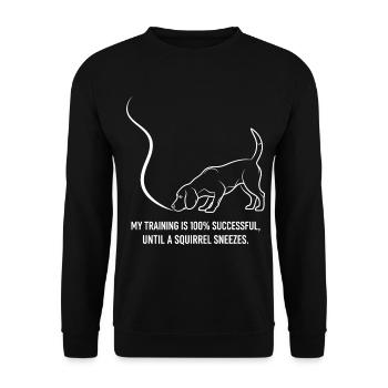 Training bis zum Nieser - Unisex Pullover - Schwarz - Vorne - Alina (178cm) & Michal (187cm)