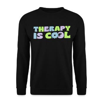 Therapy Is Cool - Unisex Sweatshirt - black - Front - Alina (178cm) & Michal (187cm)
