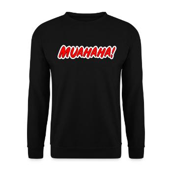 Muahaha! - Unisex Pullover - Schwarz - Vorne - Alina (178cm) & Michal (187cm)