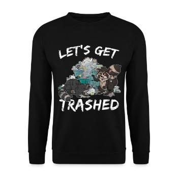 Ratons laveurs cadeau raton laveur - Sweat-shirt Unisexe - noir - Devant - Alina (178cm) & Michal (187cm)