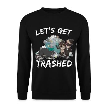 Ratons laveurs cadeau raton laveur - Sweat-shirt Unisexe - noir - Devant - Alina (178cm) & Michal (187cm)