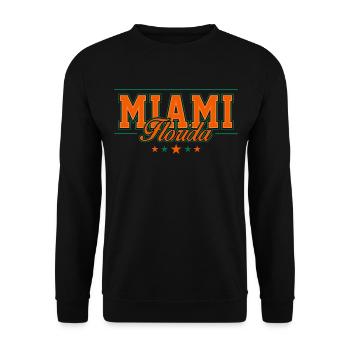 Miami - Sweat-shirt Unisexe - noir - Devant - Alina (178cm) & Michal (187cm)