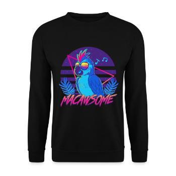 Macawsome - Sweat-shirt Unisexe - noir - Devant - Alina (178cm) & Michal (187cm)