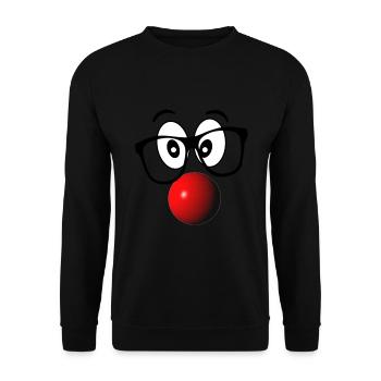 Rudolf with the red nose - Unisex Sweatshirt - black - Front - Alina (178cm) & Michal (187cm)