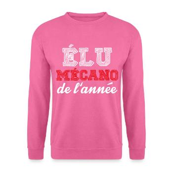 Élu Mécano de l'Année - Sweat-shirt Unisexe - rose - Devant