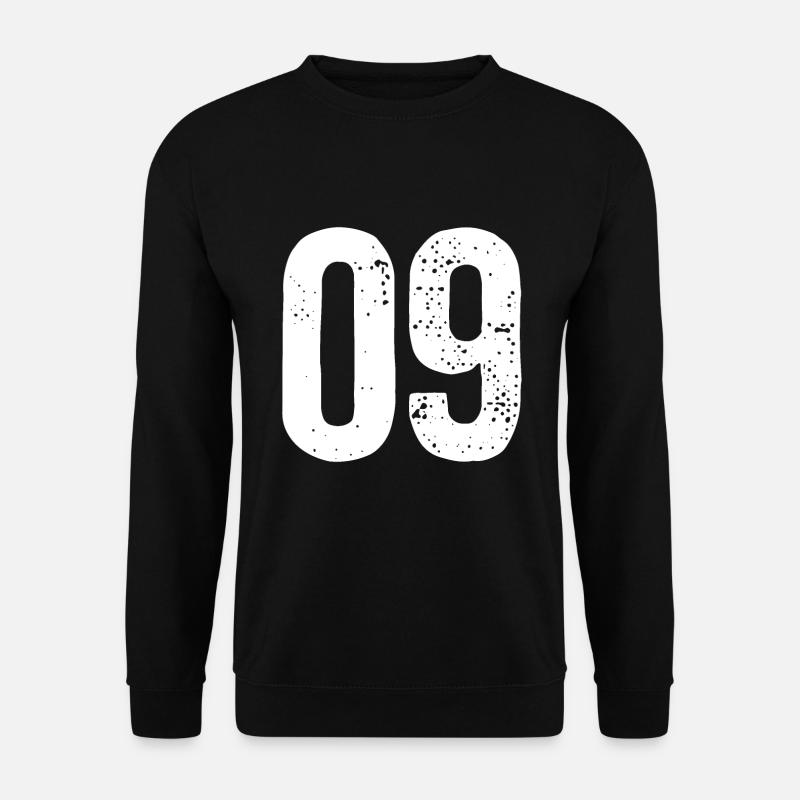 09 Numbers White - Unisex Sweatshirt - black