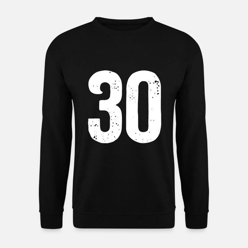 30 Numbers White - Unisex Sweatshirt - black
