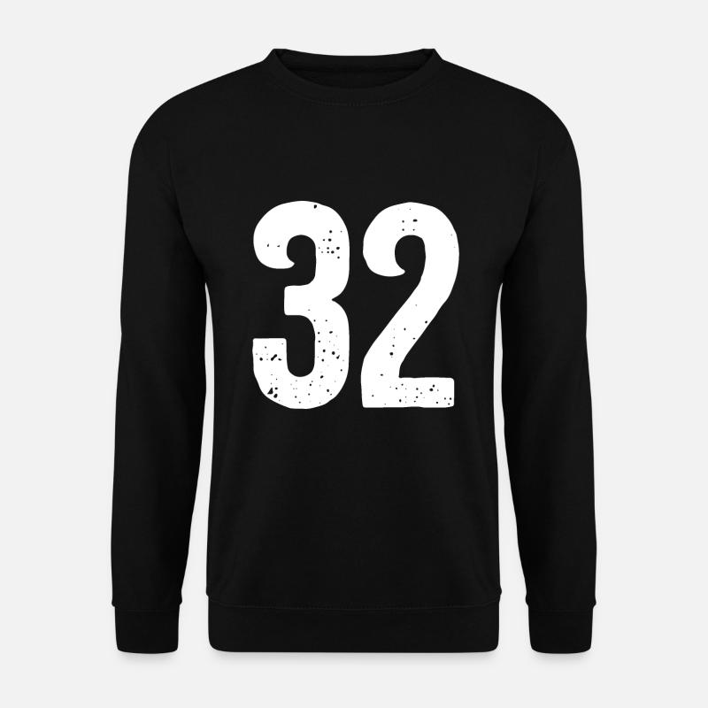32 Numéros Blanc - Sweat-shirt Unisexe - noir