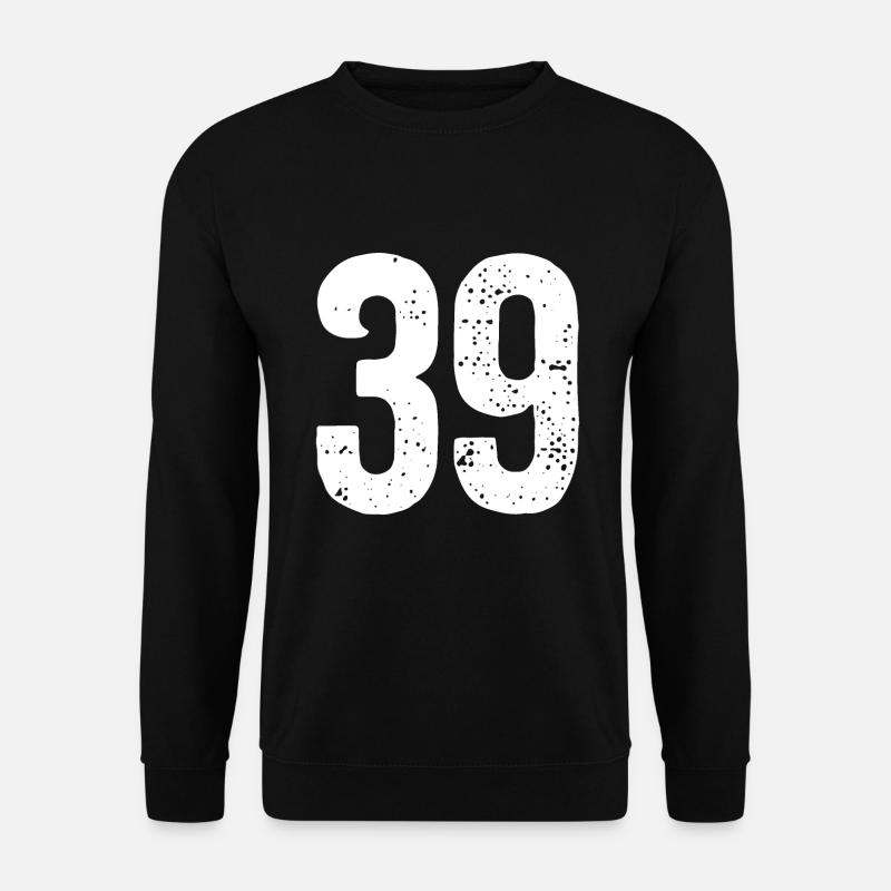 39 Zahlen Weiß - Unisex Pullover - Schwarz