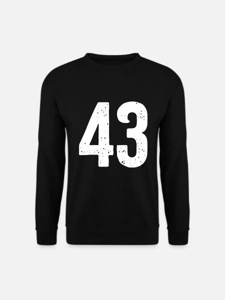 43 Zahlen Weiß - Unisex Pullover - Schwarz
