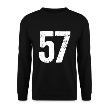 57 Numbers White - Unisex Sweatshirt - black - Front - Alina (178cm) & Michal (187cm)