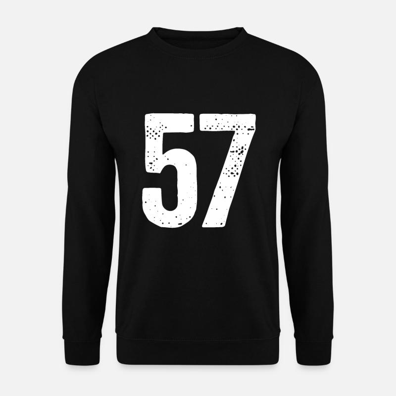 57 Numéros Blanc - Sweat-shirt Unisexe - noir