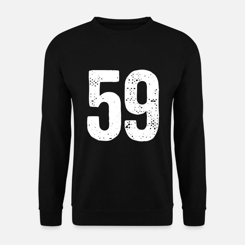 59 Numbers White - Unisex Sweatshirt - black