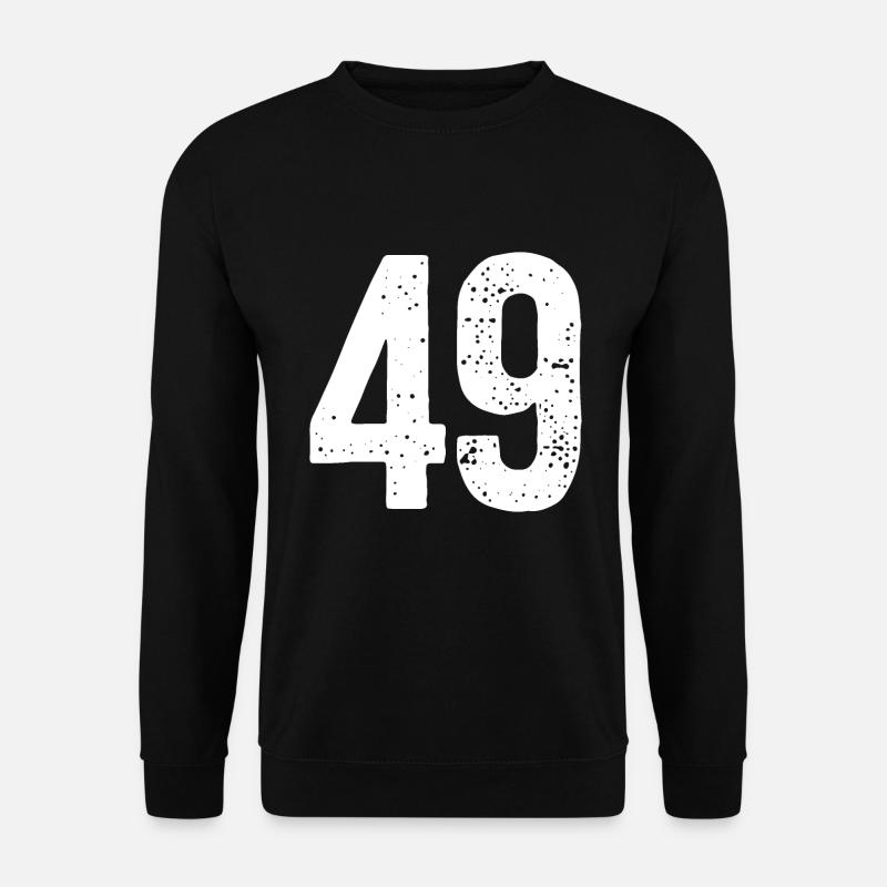49 Numbers White - Unisex Sweatshirt - black
