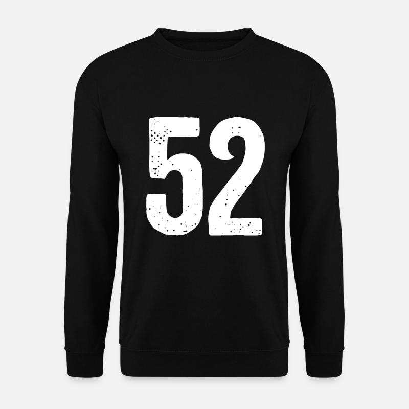 52 numéros blancs - Sweat-shirt Unisexe - noir