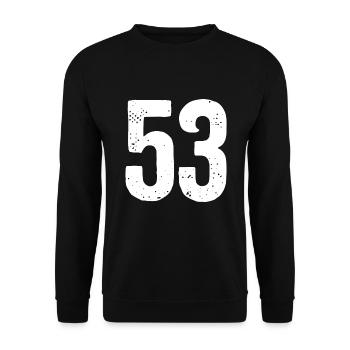 53 Numbers White - Unisex Sweatshirt - black - Front - Alina (178cm) & Michal (187cm)