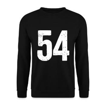 54 Numbers White - Unisex Sweatshirt - black - Front - Alina (178cm) & Michal (187cm)