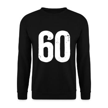 60 numéros blancs - Sweat-shirt Unisexe - noir - Devant - Alina (178cm) & Michal (187cm)