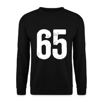 65 Numbers White - Unisex Sweatshirt - black - Front - Alina (178cm) & Michal (187cm)