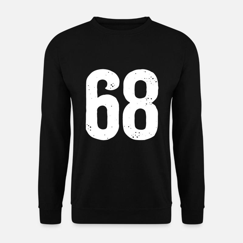 68 Numéros Blanc - Sweat-shirt Unisexe - noir