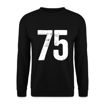 75 Numbers White - Unisex Sweatshirt - black - Front - Alina (178cm) & Michal (187cm)