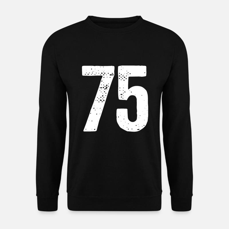 75 Numéros Blanc - Sweat-shirt Unisexe - noir