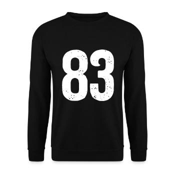 83 Numbers White - Unisex Sweatshirt - black - Front - Alina (178cm) & Michal (187cm)