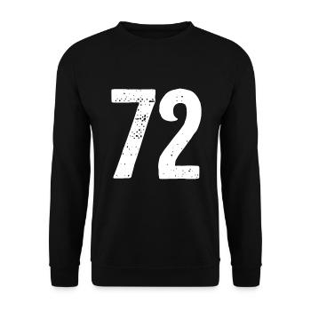 72 Numbers White - Unisex Sweatshirt - black - Front - Alina (178cm) & Michal (187cm)