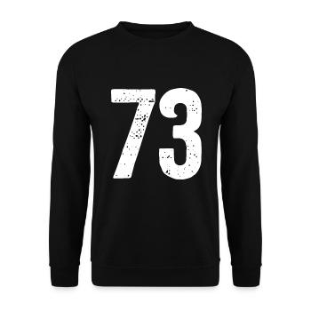73 Numbers White - Unisex Sweatshirt - black - Front - Alina (178cm) & Michal (187cm)