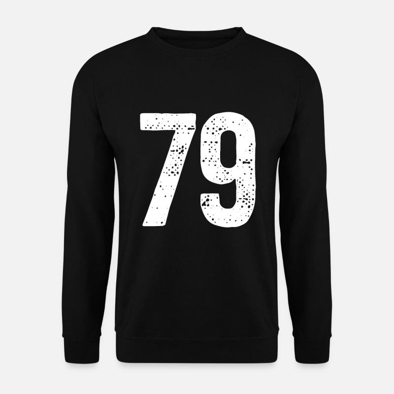 79 Numbers White - Unisex Sweatshirt - black