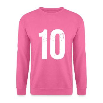 10 Numbers White - Unisex Sweatshirt - pink - Front